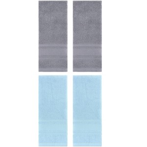 REGALWOVEN 4 Pcs Solid Cotton Soft Absorbent Waffle Design Hand Towel 13" x 29" - 1 of 4