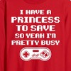 Men's - Instant Message - I Have A Princess To Save Long Sleeve Graphic T-Shirt - 2 of 4