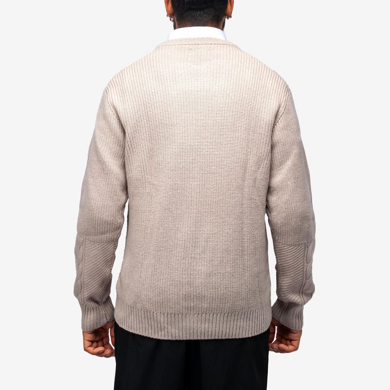 X RAY Men's Crewneck Mixed Texture Sweater, 2 of 8