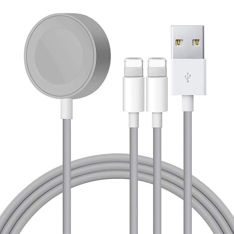 Link Magnetic Charger 3 in 1 USB Cable For Apple Watch & iPhone - Charges 2 iPhones and 1 Apple Watch At The Same Time!, 1 of 4
