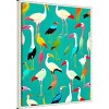 Amanti Art The Dance of Bird Colors by Uma Gokhale Framed Canvas Wall Art - 2 of 4