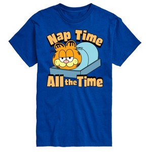 Men's - Garfield - Nap Time All The Time Short Sleeve Graphic T-Shirt - 1 of 4