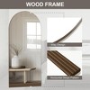 MAYEERTY Full-Length Mirror Wooden Bottom Striped Right Angle Arch Black 71x31x1in No Stand - 4 of 4