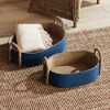 Plum & Post Tiana Seagrass Short Oval Decorative Baskets Set of 2 - 3 of 4