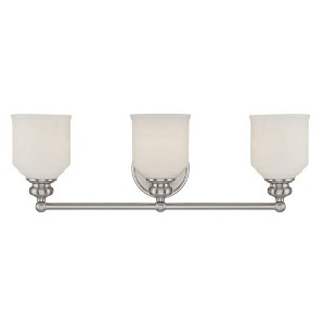 Savoy House Melrose 3 - Light Vanity in  Satin Nickel - 1 of 1