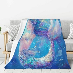 Lomsoe Christmas Pine Tree White Winter Couch Throw Blanket Flannel Soft Blanket for Living Room Bed Sofa Travel Office Camping. - 1 of 4