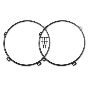 Unique Bargains Headlight Mounting Bracket Ring Headlamp Bracket Bezels Cover for Jeep 7" 1 Pair - 1 of 4