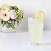 Martha Stewart Chauncey 4pk 14.3oz Hobnail Handmade Glass Tumblers - 3 of 4