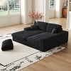 KWPZQEB 114'' Modular Sectional Sofa Couches, L-Shape Couch with 2 Pillows, 3 Seat Sofa with Recliner, Comfy Sectional Couches for Living Room - 4 of 4