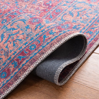 Serapi Gold and Blue Reversible Washable Viscose Area Rug 8' x 10'