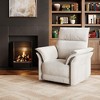 Swivel Power Recliner Chair, Faux Leather Glider Rocker with USB Charging Port, Side Pocket & Double Armrests - 3 of 4
