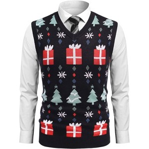 COOFANDY Men's Sleeveless Sweater Vest Lightweight V-Neck Cotton Vest Pullover - 1 of 4