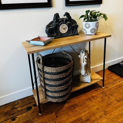 Wood and Metal Console Table Natural - Room Essentials™