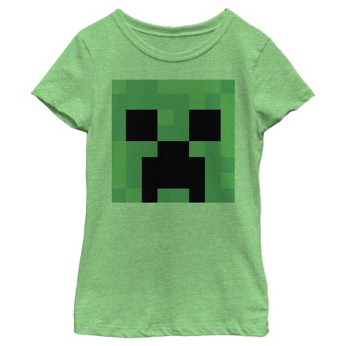 Girl's Minecraft Creeper Face T-Shirt - image 1 of 4