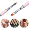 Unique Bargains Home DIY Nail Art Liner Brush Pink 1 Pc Pink - 2 of 4