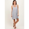PinkBlush Heather Grey Ribbed Sleeveless Open Back Maternity Midi Dress - 4 of 4