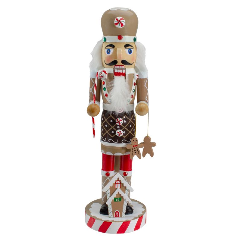 Northlight 14" Beige and Red Wooden Christmas Nutcracker Gingerbread Chef, 1 of 6