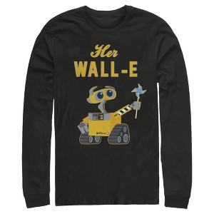 Men's Wall-E Valentine's Day Her Wall-E Long Sleeve Shirt - 1 of 4