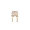Taran Designs,Eldris 58" Carved Solid Wood Dining Bench - 4 of 4