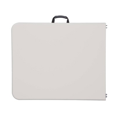 Hampden 72" Gray Plastic and Steel Fold-In-Half Table