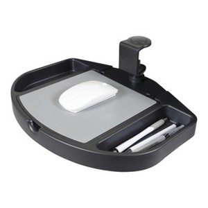 Stand Up Desk Store Clamp On 360 Degrees Swivel Out Mouse Tray With Storage For Desks And Tables Up To 1.5" Thick - 1 of 4