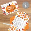 Big Dot of Happiness Fall Pumpkin - Fill-In Cards - Halloween or Thanksgiving Party Fold and Send Invitations - Set of 8 - 2 of 4