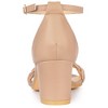 Allegra K Women's Chunky Heels Ankle Strap Braided Instep Strap Heel Sandals - 3 of 4