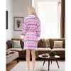 ADR Women's Short Robe, Classic Cozy Plush Robe Woman, Short Fleece Bathrobe - 3 of 3