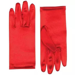 Forum Novelties 9" Red Satin Adult Female Costume Gloves One Size