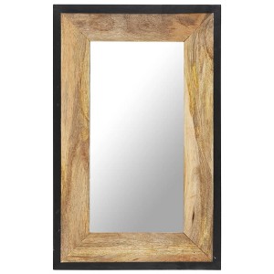 vidaXL Mirror 31.5"x19.7" Solid Mango Wood - 1 of 4