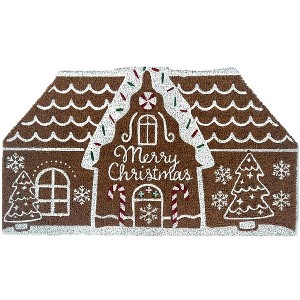 Briarwood Lane Christmas Coir Doormat 30x18 Gingerbread House For Christmas Coir Doormat - 1 of 2