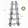 Trapezoidal Pallet Bookshelf - Kitchen Storage, Living Room Bookshelf, Bedroom Ladder Bookshelf, Home Office Storage, Tall Industrial Bookcase - 3 of 4