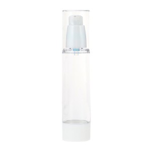 Unique Bargains Portable Oval Airless Pump Lotion Bottle White 1 Pc - 1 of 4