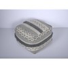 Karim Faux Yarn Large Pouf, Ivory Grey - 3 of 4