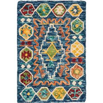 Safavieh Chelsea Collection HK267A Hand-Hooked Blue Wool Round Area Rug, 5  feet 6 inches in Diameter (5'6 Diameter) : : Home