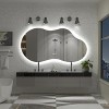 Apmir Super Bright 192 LEDs/m LED Lighted Anti-Fog Tempered Glass Irregular Bathroom/Vanity Mirror with ETL & 3-Year Warranty - 2 of 4