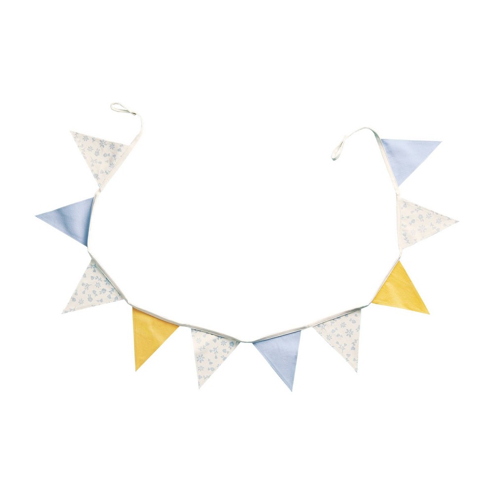 Case of 12 pcs)) 1ct Decor Banner Bunting Yellow/Blue - Spritz