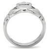 Slickblue Women’s Claddagh Ring in Stainless Steel with Heart Crown Hands Design, Polished Silver, Irish Symbol, size 5-10 - 4 of 4