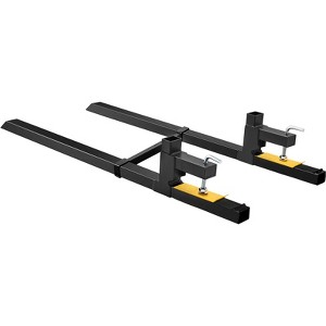 VEVOR Pallet Forks, 2000 lbs Tractor Bucket Forks, 60" Total Length Clamp on Pallet Forks with Adjustable Stabilizer bar, Heavy Duty Pallet Forks - 1 of 4