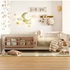 KTMBDW Floor Bed for Children,Sturdy Wood Montessori Bed Frame with Fence,Built-in bookshelf, Montessori Floor Bed for Girls and Boys - 2 of 4