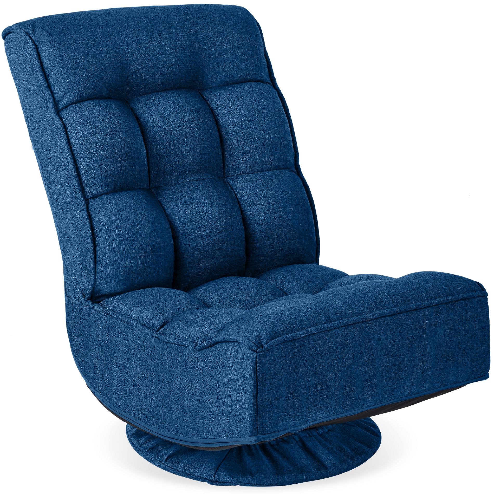 Best Choice Products Folding Floor Gaming Chair for Home, Office w/ 360-Degree Swivel, 4 Positions