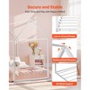 VEVOR Twin Size House Bed Frame, Metal Kids Floor Bed Frame with Roof, Heavy Duty Steel Slats Support, House Shape Bedframe, White - 4 of 4