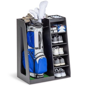 GoSports Premium Wooden Golf Bag Organizer and Storage Rack - 1 of 4