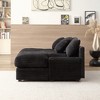 74.8" Modern Corduroy Upholstered Twins Sleeper Sectional Sofas, Sleeper Sofa Bed & Daybed - 4 of 4