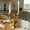 Decorative Dragon Inspired Candle Holder for Home Decor - Artisitic Candlestick Holder for Coffee Table Decor and Dining Table Centerpieces - 6", Gold - 3 of 4