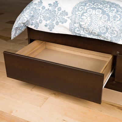 Espresso King Platform Storage Bed with 6 Drawers