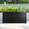 MAYEERTY 180 Gallon Large Capacity Outdoor Deck Box for Patio Furniture Cushions, Pillow with Wheels, Black - 2 of 4