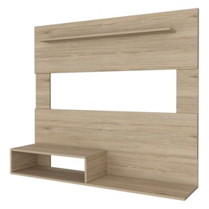 Syemin TV Stands and Consoles Light Pine 3 Shelf Floating Center Suits Coastal Rustic Rooms Saves Floor Space, Beige, 60.24"*21.26"*3.94" - 1 of 4