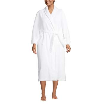 Lands' End Women's Cotton Terry Long Spa Bath Robe