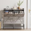 Large Shoe Cabinet with Flip Drawers,Freestanding Shoe Storage Cabinet Organizer,Dry and Wet Separation Shoe Organizer with Metal Legs - 2 of 4